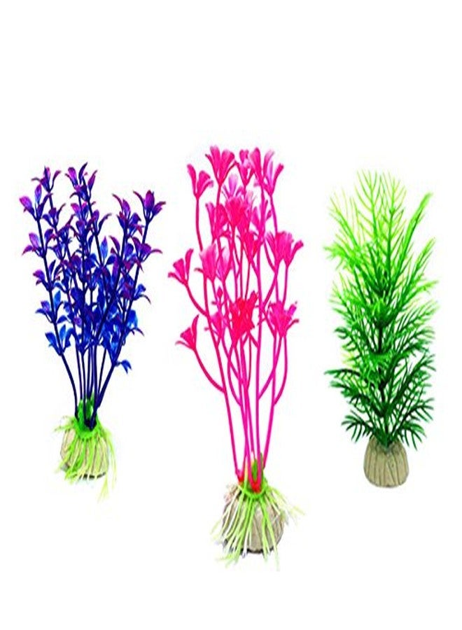 CousDUoBe Artificial Aquatic Plants 11 Pcs Small Aquarium Plants Artificial Fish Tank Decorations，Used for Household and Office Aquarium Simulation Plastic Hydroponic Plants - Image 4